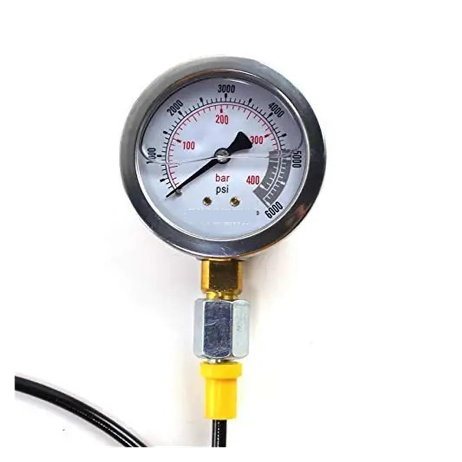Manómetro, Kit de acoplamiento prueba presión hidráulica 40MPA/6000PSI, manómetro con 1, manguera y 2 acoplamientos para excavadora