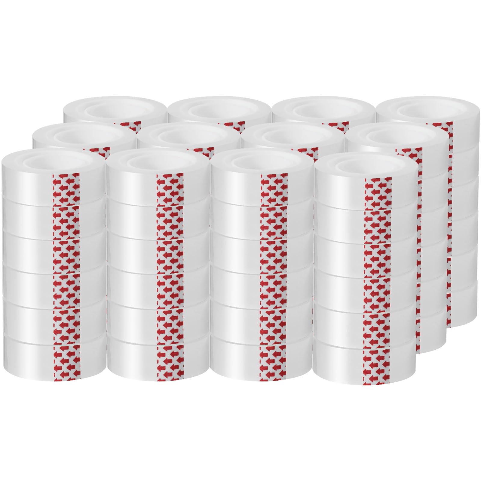 Recambios de cinta transparente de papelería, cinta transparente, cinta de regalo, rollos de cinta de alta viscosidad inodoros, núcleo de 1 pulgada, rollos de repuesto para oficina, tienda