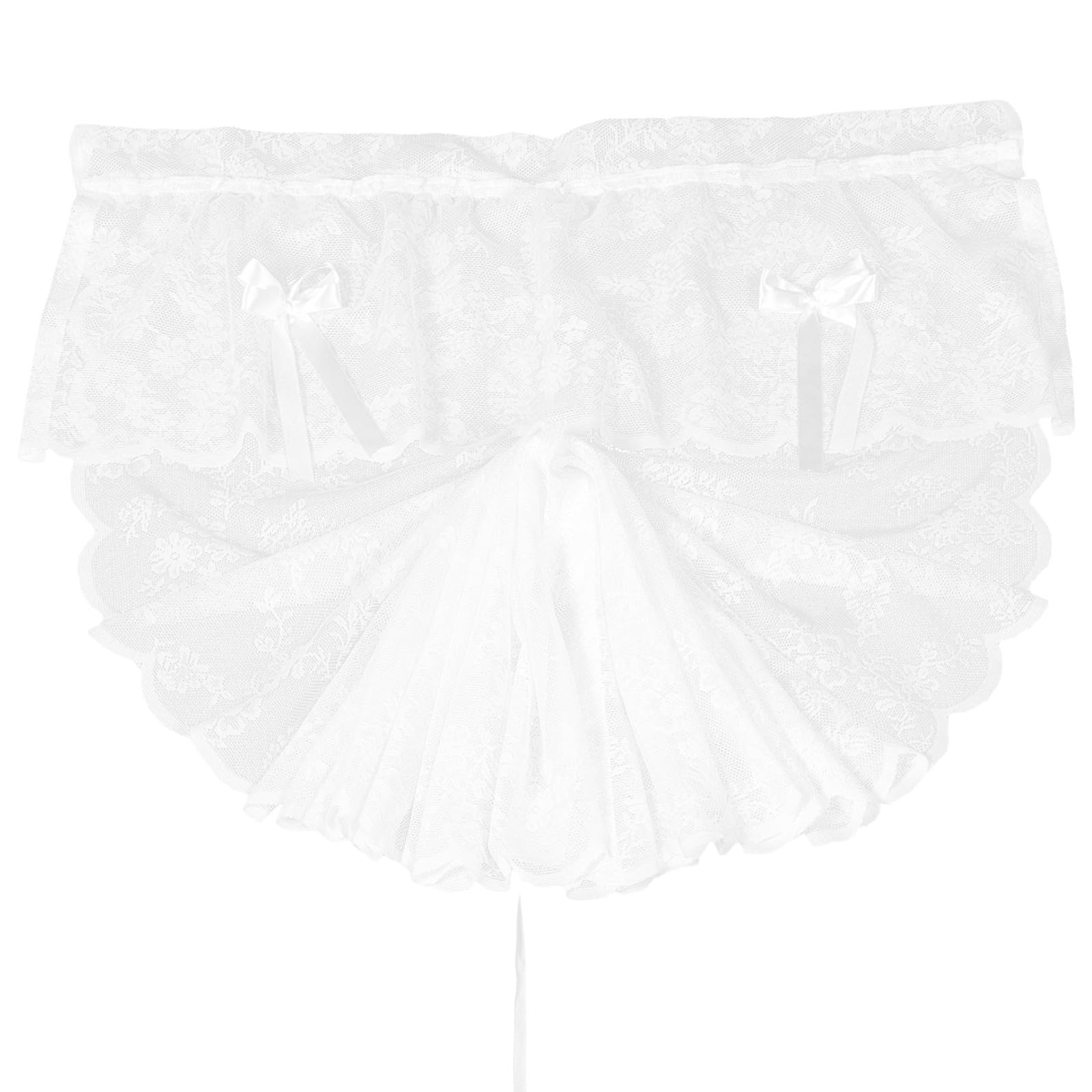 Rideau en dentelle blanche style classique artistique TIDTALEO