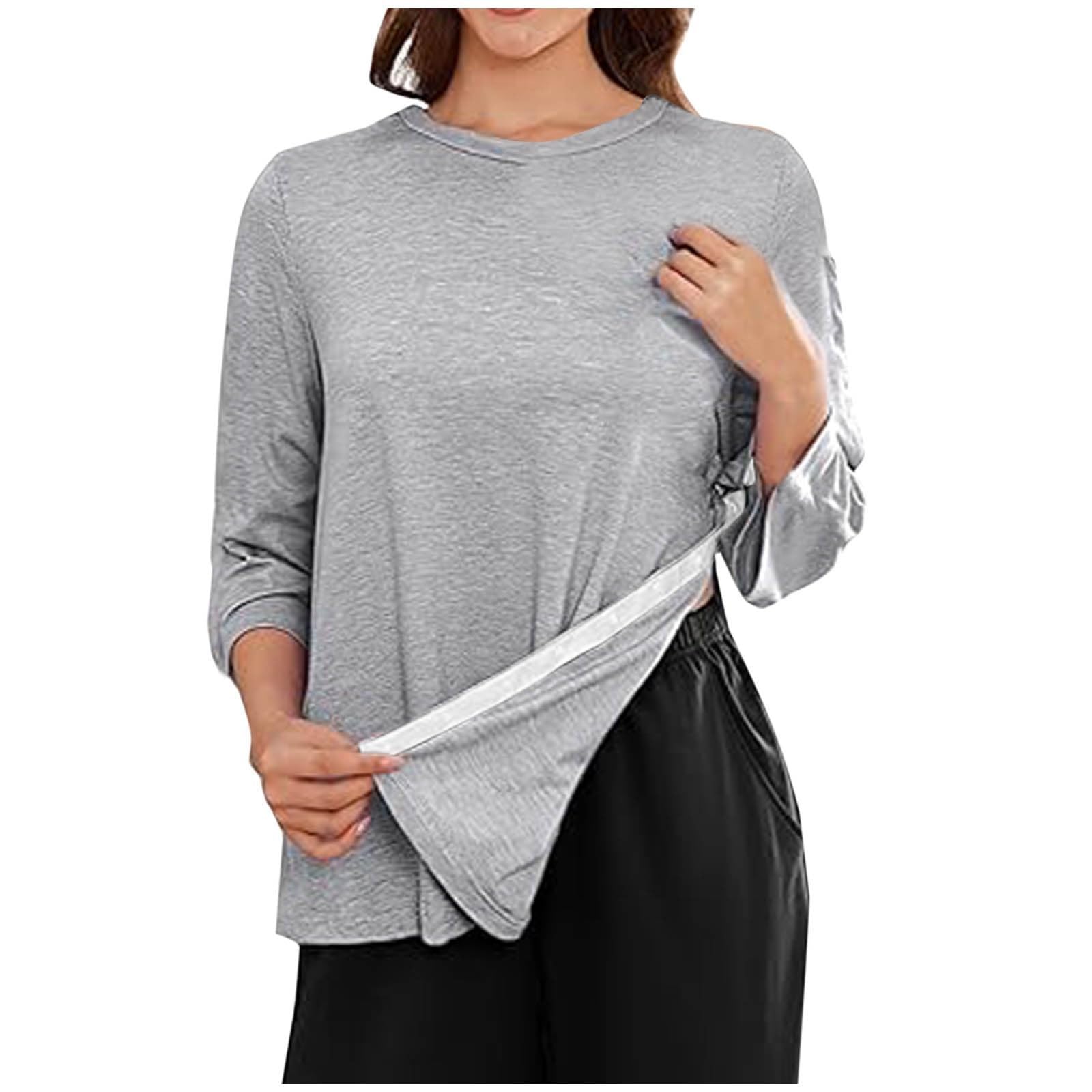 Hemd Für Damen Nach Schulter-Operationen Zum Abreißen 3/4-Oberteil Nach Rotatorenmanschette Chemo-Port Adaptive Kleidung Damen Nach Schulter-Operationen Chirurgie Shirt Snap Shirt Snap Tearaway