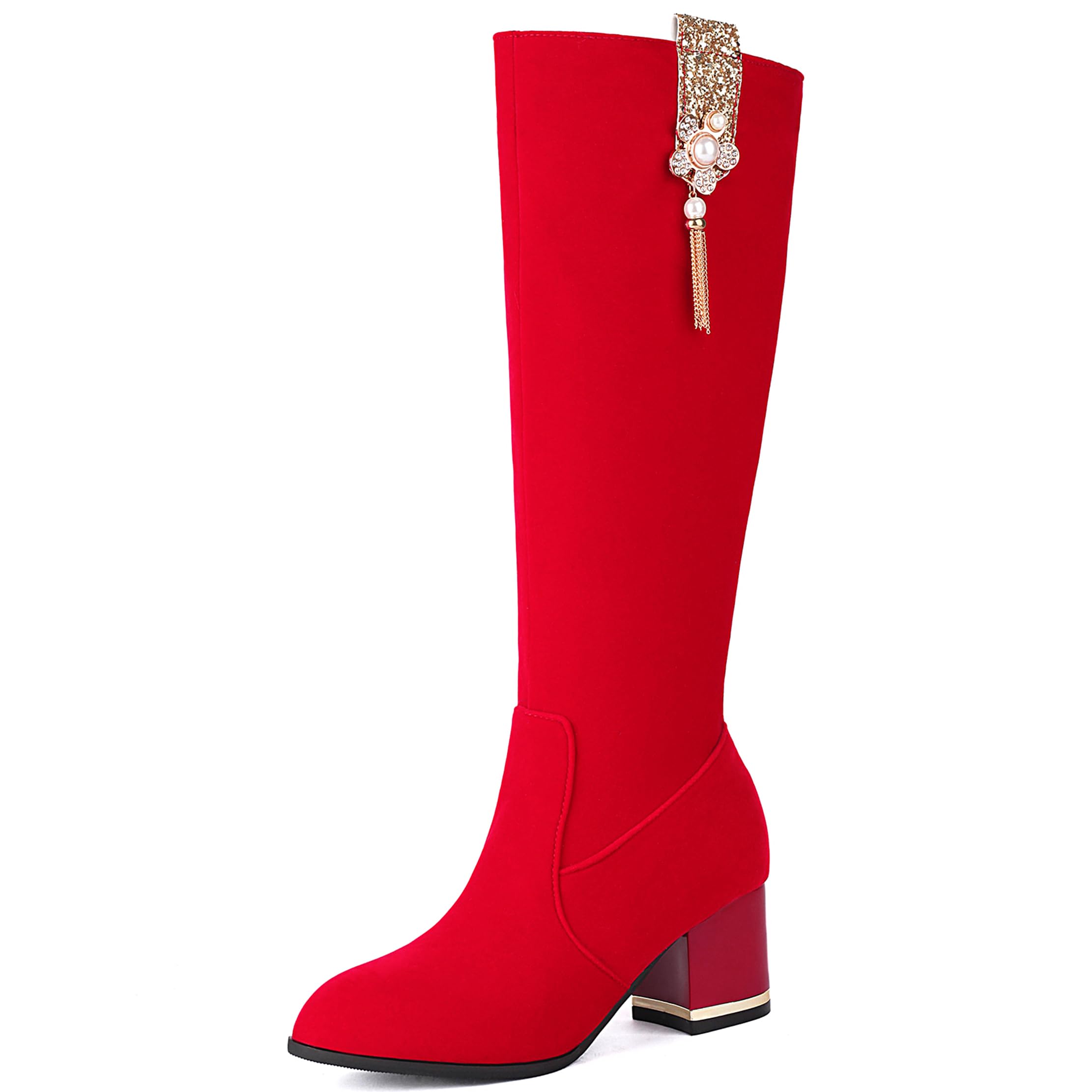 Suede Knee High Boots Women Equestrian