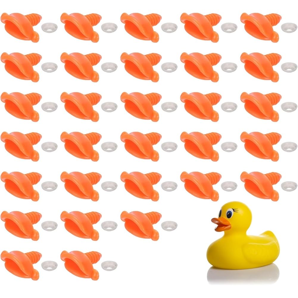 Jnchdghwa As Shown Replacement Duck Beak 30Pcs Plastic Safety Duck Mouth For Doll For Diy Crafts With Washers For Doll Making Decoration