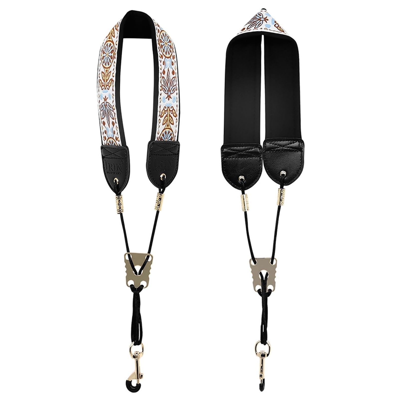 Cinghie Per Sassofono Cinghie Per Collo Per Sassofono Contralto Delle Scuole Superiori Cinghie Regolabili Ricamate In EVA Principianti accessori per sassofono(White)