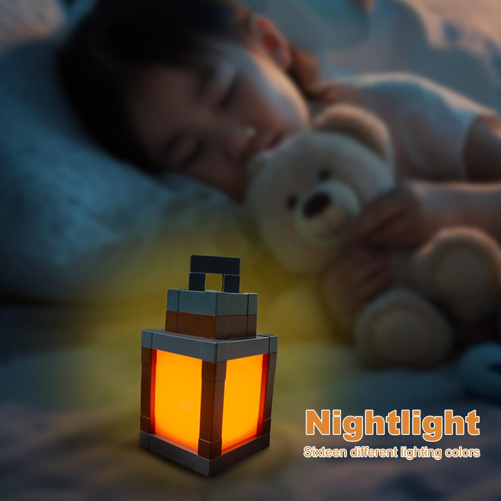 Lampada Notturna Pixelata 3D con Effetto Night Light USB Ricaricabile, 16 Colori LED con Switch Touch e Telecomando, Illuminazione da Parete o da Tavolo per Decorazioni Camera da Letto