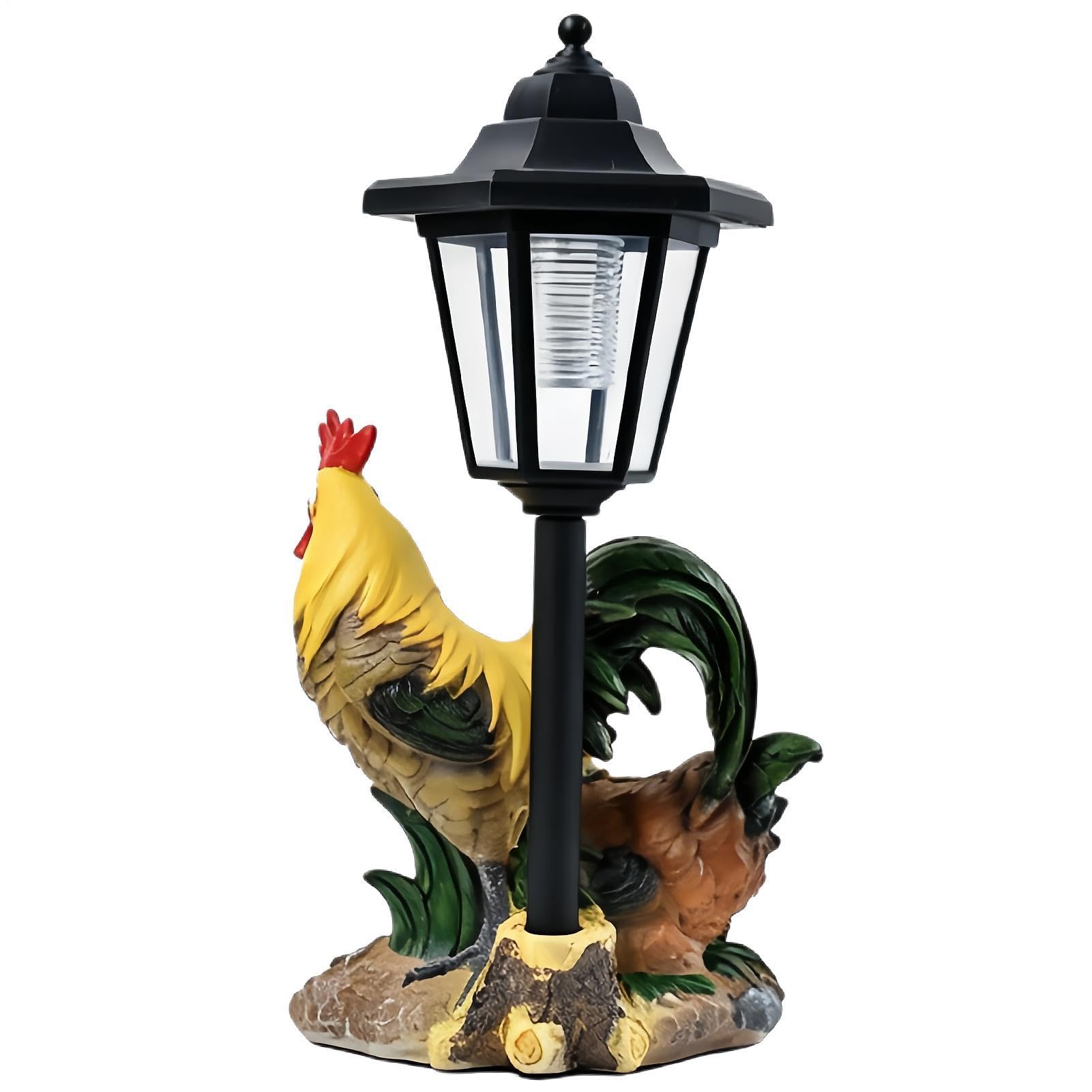 Lampe Solaire Extérieur Jardin Statue Poule Étanche Décoration Pelouse Paysage
