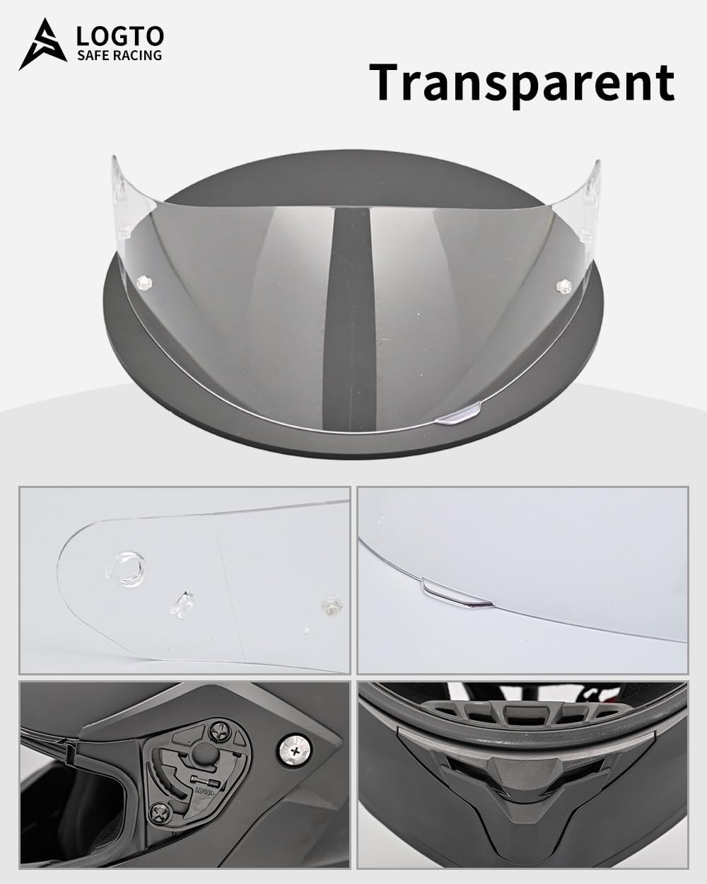 Compatible with HJC C91 Visor Replacement HJ-17 Face Shield Motorcycle Helmet Visors C90, C91, C91N,CL-MAX 2, IS-MAX BT, SY-MAX 3, IS-MAX 2, CL-MAX 3 (Transparent)