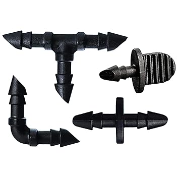 Orbit 3 Pack (90 Total Pieces) Drip Irrigation System 1/4 inch Drip Fittings, Fit Quarter Inch Micro Water Tubing - 30 Pack