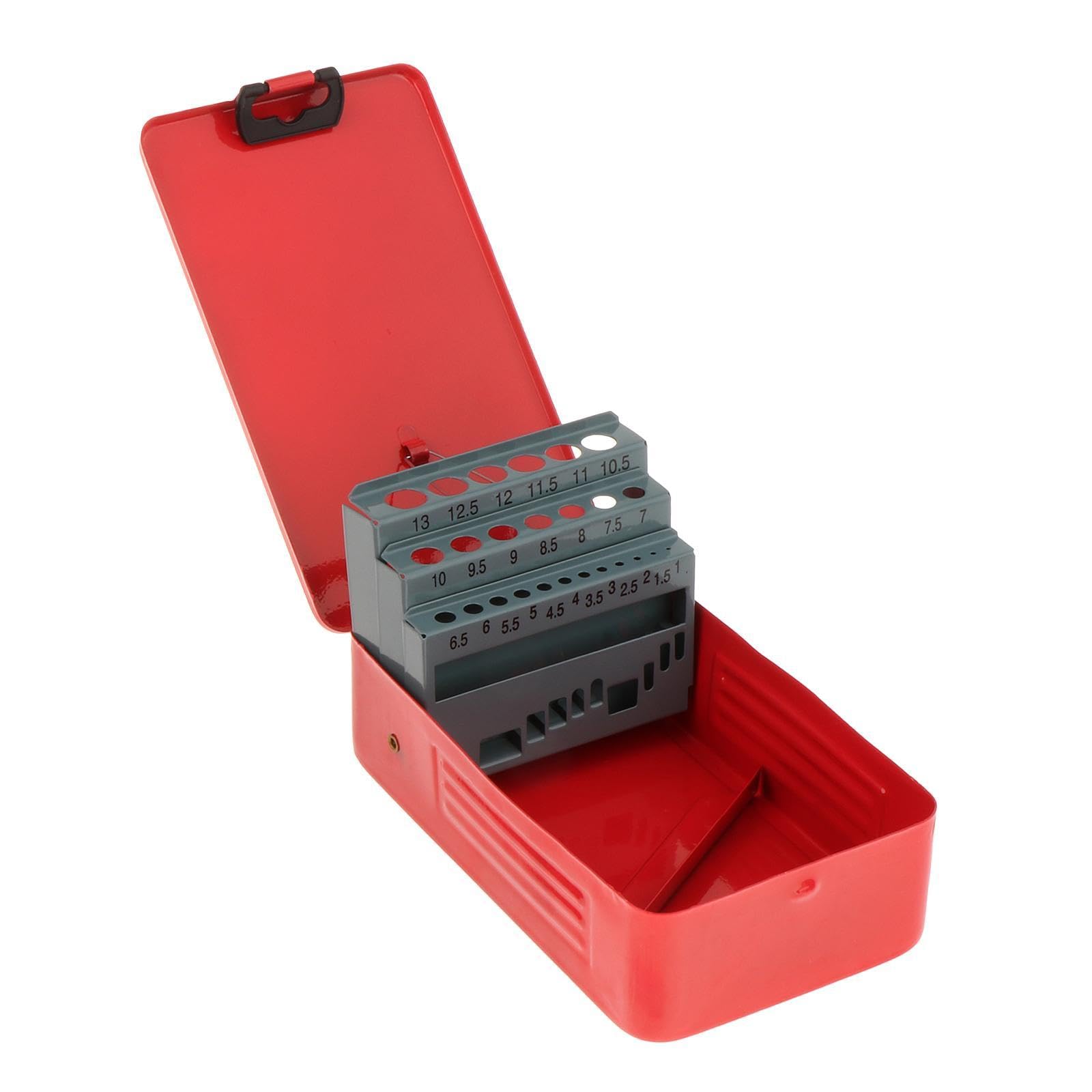 Sharplace Twist Drill Bit Case Drill Bit Index Box Empty Portable Professional Drill Bit Dispenser Organizer, 25 Slots