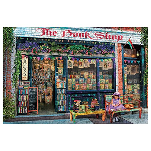 Puzzle pour Adultes Grand Jeu de Puzzle Unique Puzzles Confortables pour Chambre de Retraite, Cadeau Stimulant de 1000 pièces 75cm x 50cm Librairie JG-09 Cover