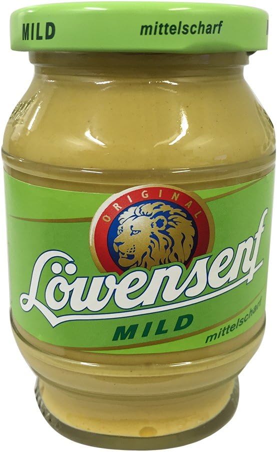Loewensenf Medium / Mild / Mittelscharf Glas Jar of 250 ml / 8,45 Oz
