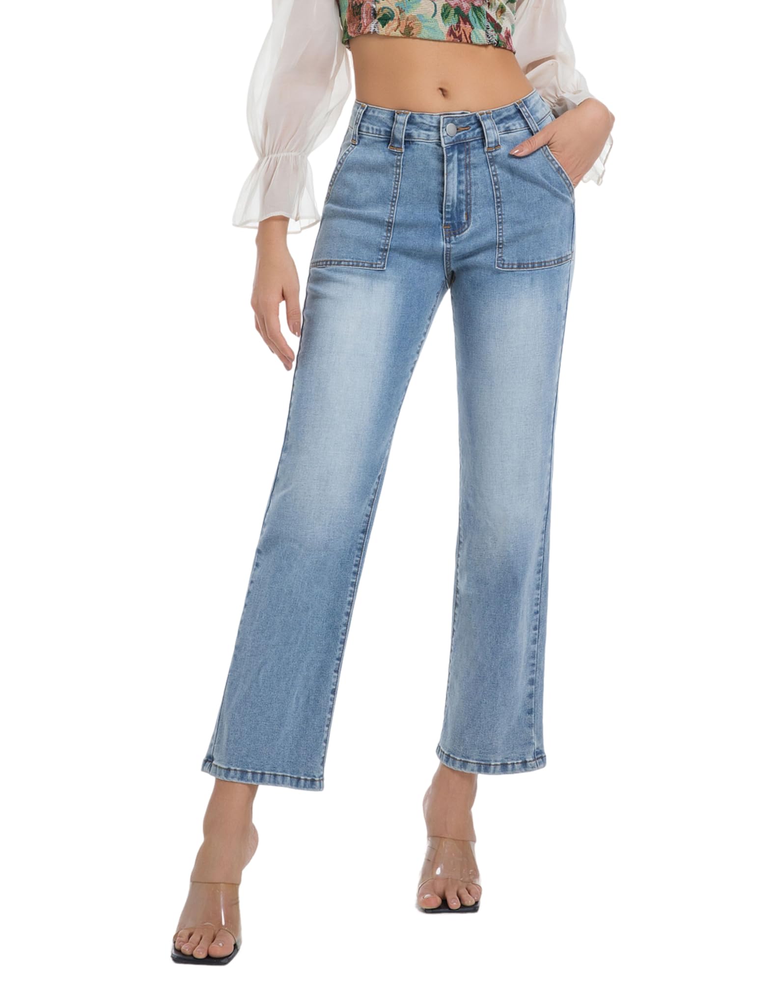 Myzellia Straight Leg Petite Jeans