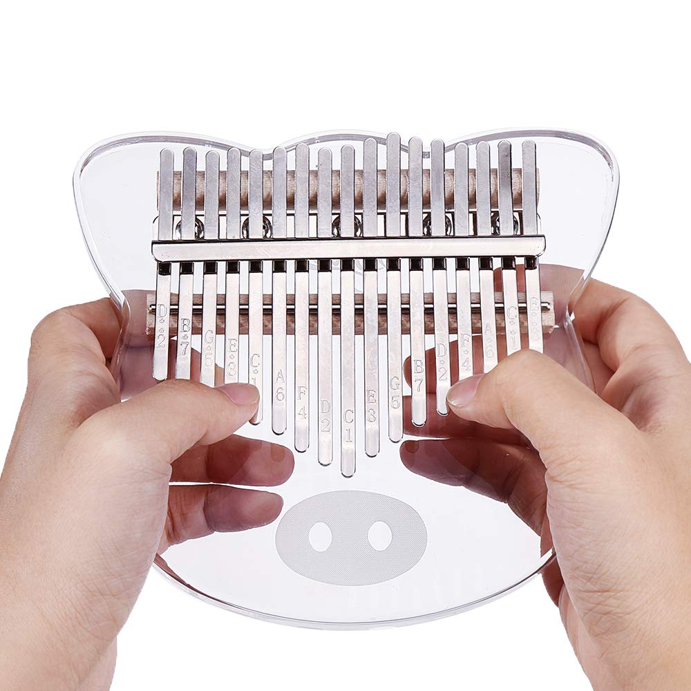 VIDOO Kalimbas en Acrylique Transparent 17 Touches