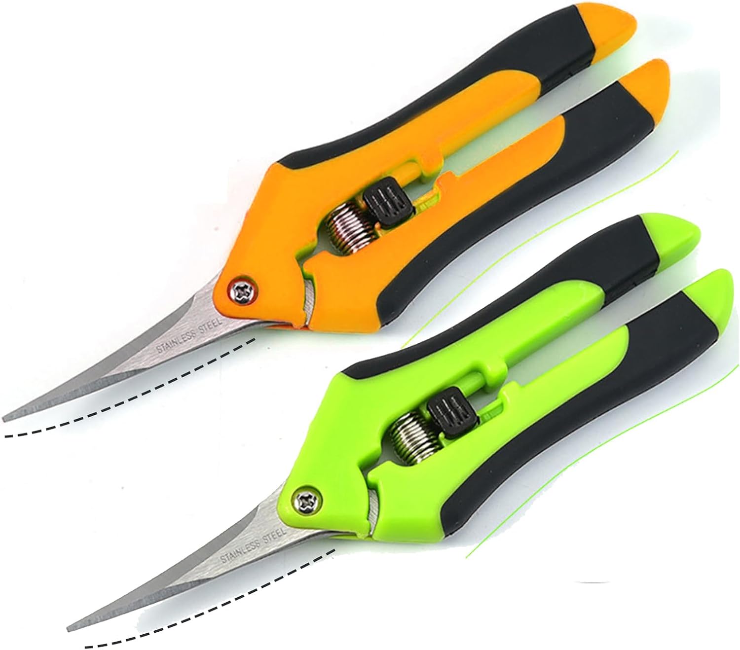 Pack of 2 Garden Shears Harvesting Shears Flower Shears Reading Shears Loppers Steel Fruit Tree Shears Elbow Stainless Steel Thinning Scissors