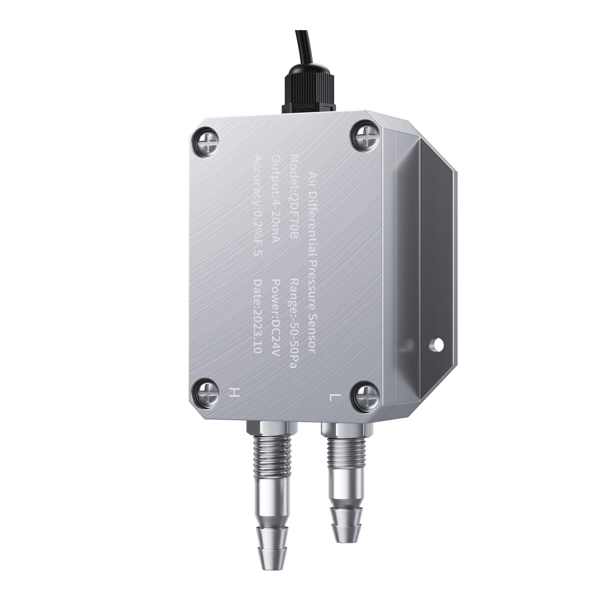 VDOQTLJT Micro Air Differential Pressure Transmitter 4 20mA -100KPa~100KPa M10 Wind Gas Pneumatic Sensor(4-20ma,-50Kpa to 50Kpa)