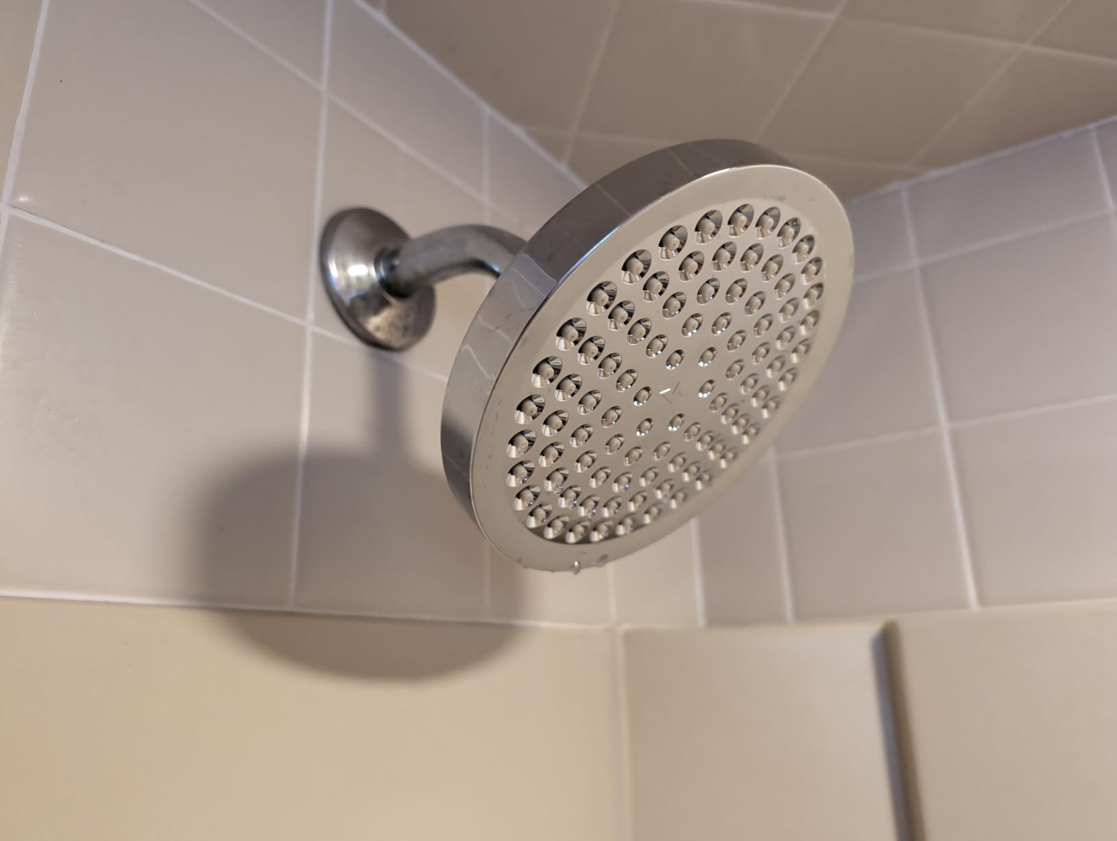 SparkPod filtered shower head close-up showing nozzles