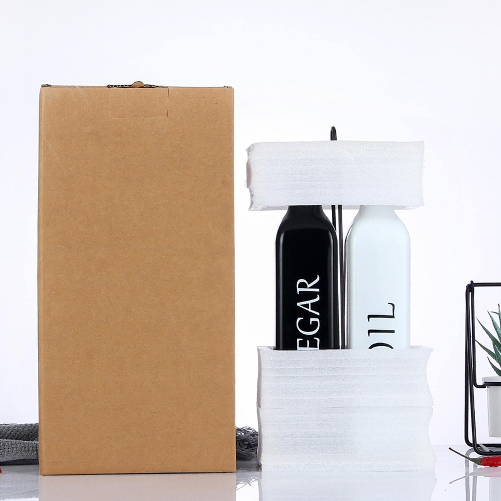 Juego de Dispensador de Aceite Y Vinagre de 500 Ml (17) Botella Dispensadora de Vinagre Negra Botella Dispensadora de Vinagre Blanca