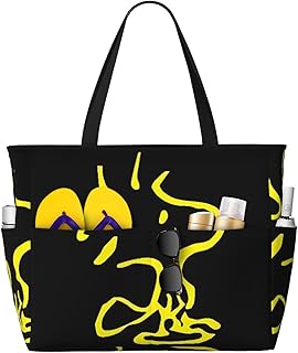 トートバッグ スヌーピー 大容量 プールバッグ おしゃれ ビーチバッグ 手提げ 肩掛け 小物ポケット付き ビーチ ジム 銭湯 旅行 誕生日 プレゼント