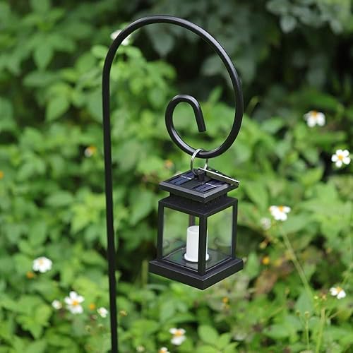 Miniatura 5 de BEAU JARDIN - Paquete de 2 cayados con gancho curvo de 65 pulgadas de alto 12 pulgadas de diámetro, de metal sólido de alta calidad, no hueco, para