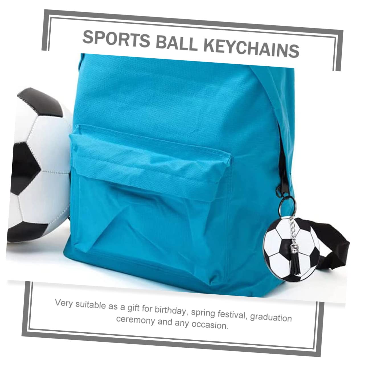 WOONEKY 20juegos Llaveros De Fútbol Adornos De Accesorios De De Fútbol Para Cumpleaños y Decoración De Fiesta