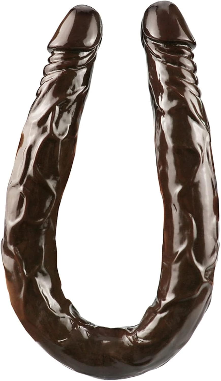 Doppio dildo XXL da 55 cm con struttura realistica di testa e vene – stimolazione anale e vaginale profonda – ideale per donne e coppie lesbiche – toy extra large per doppio piacere