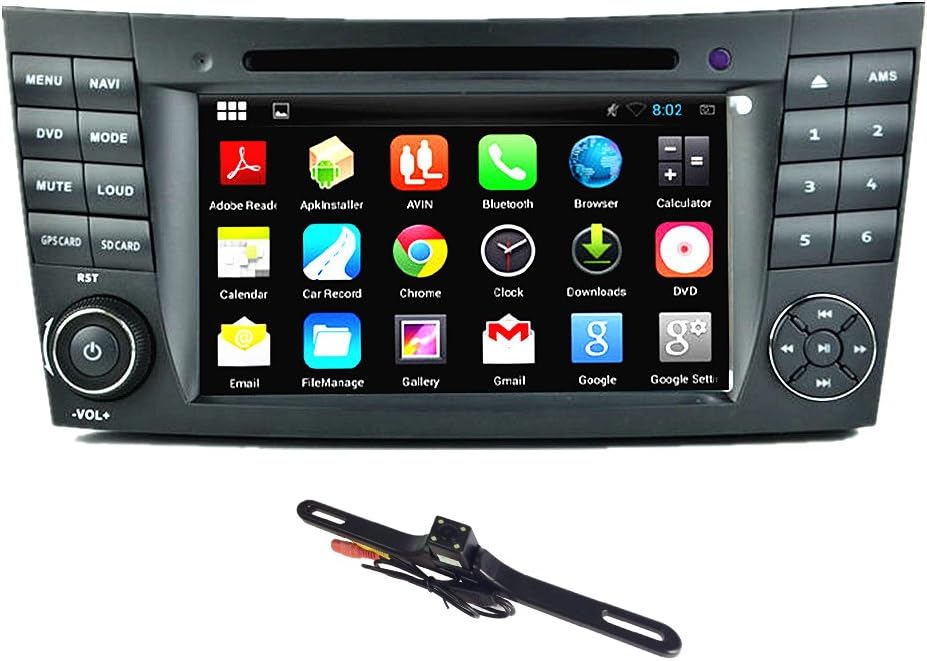 TOCADO 7'' Android 5.1 Quad Core In Dash Touchscreen Car Stereo DVD Player Radio Receiver GPS Bluetooth Special for Benz E-Class W211, Benz CLS W219, Benz CLK W209, Benz G W463 + Car Backup Camera