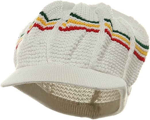 New Rasta Cool Running Hat-White RGY at 