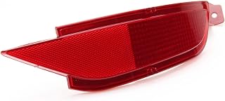 Genérico luz trasera del coche Para Ford Para Fiesta 2009~2015 1 pieza de cubierta reflectora de luz antiniebla para parachoques trasero derecho de color rojo, material plástico ABS