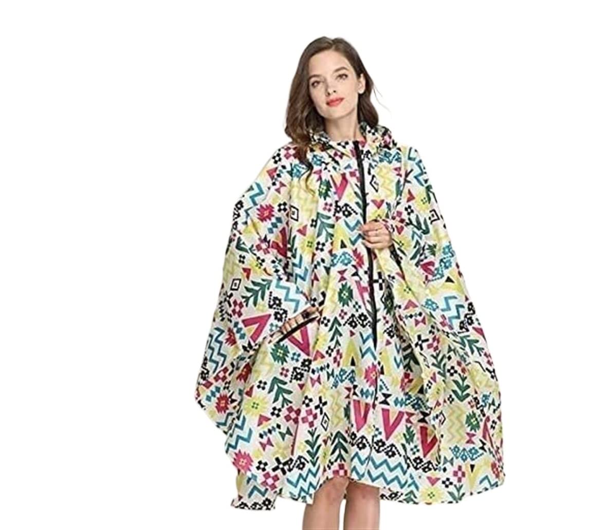 Płaszcz Outdoorowy na Deszcz Damski płaszcz przeciwdeszczowy Poncho Wodoodporny Peleryna przenośna do uprawiania turystyki pieszej i rowerowej Wielokrotnego Użytku, Ripstop