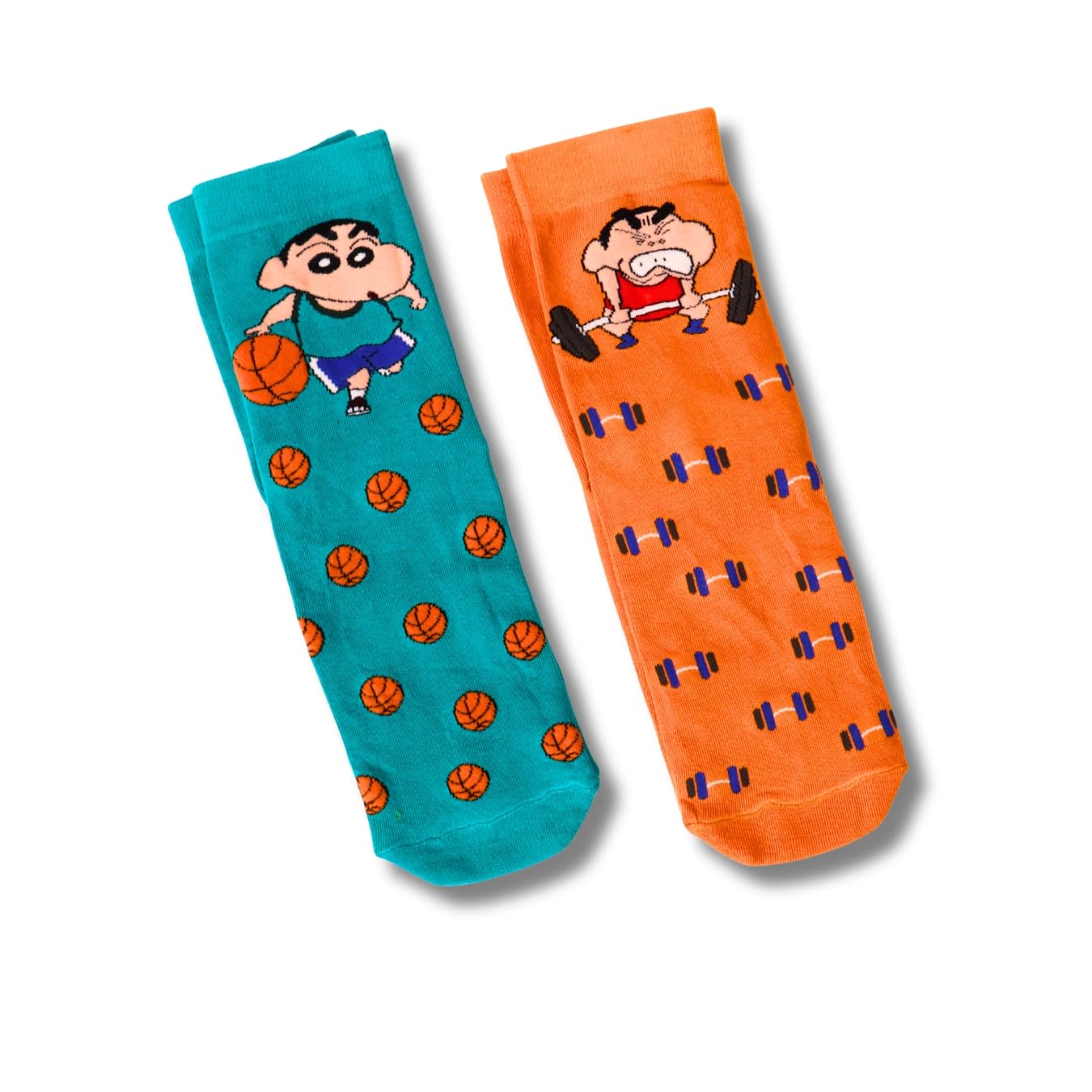 Shinchan Socks - Pure Cotton Crew Length Printed Funky Cartoon Socks for Men & Women | Odour Free & Beathable | Free Size & Unisex-image-5