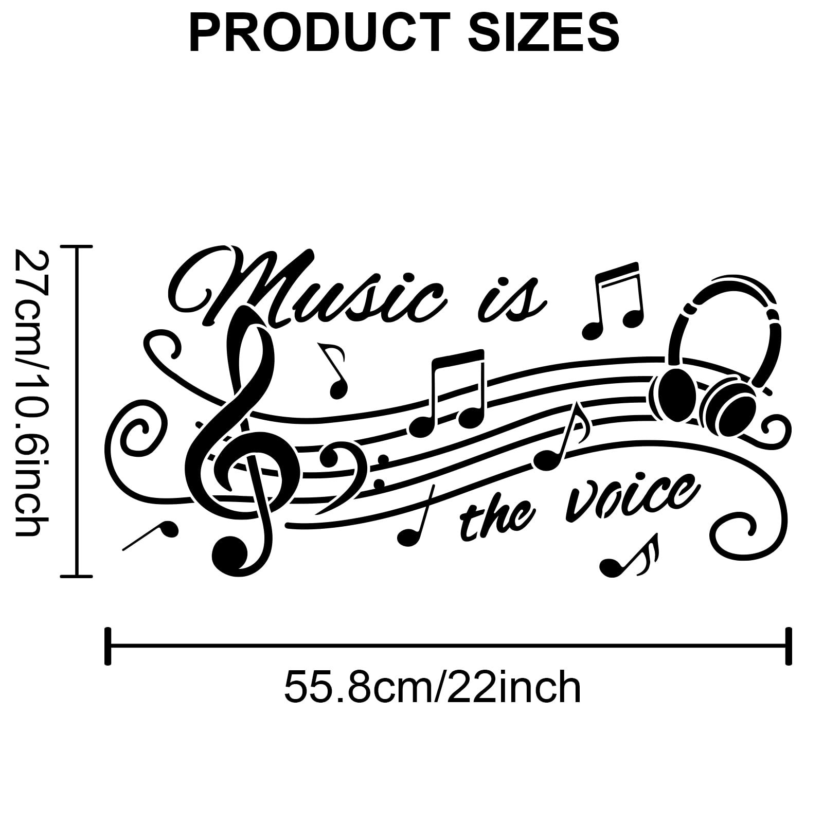 MAYJOYDIY Stencil Per Spartiti Musicali, 29,7 X 21 Cm, Motivo Note