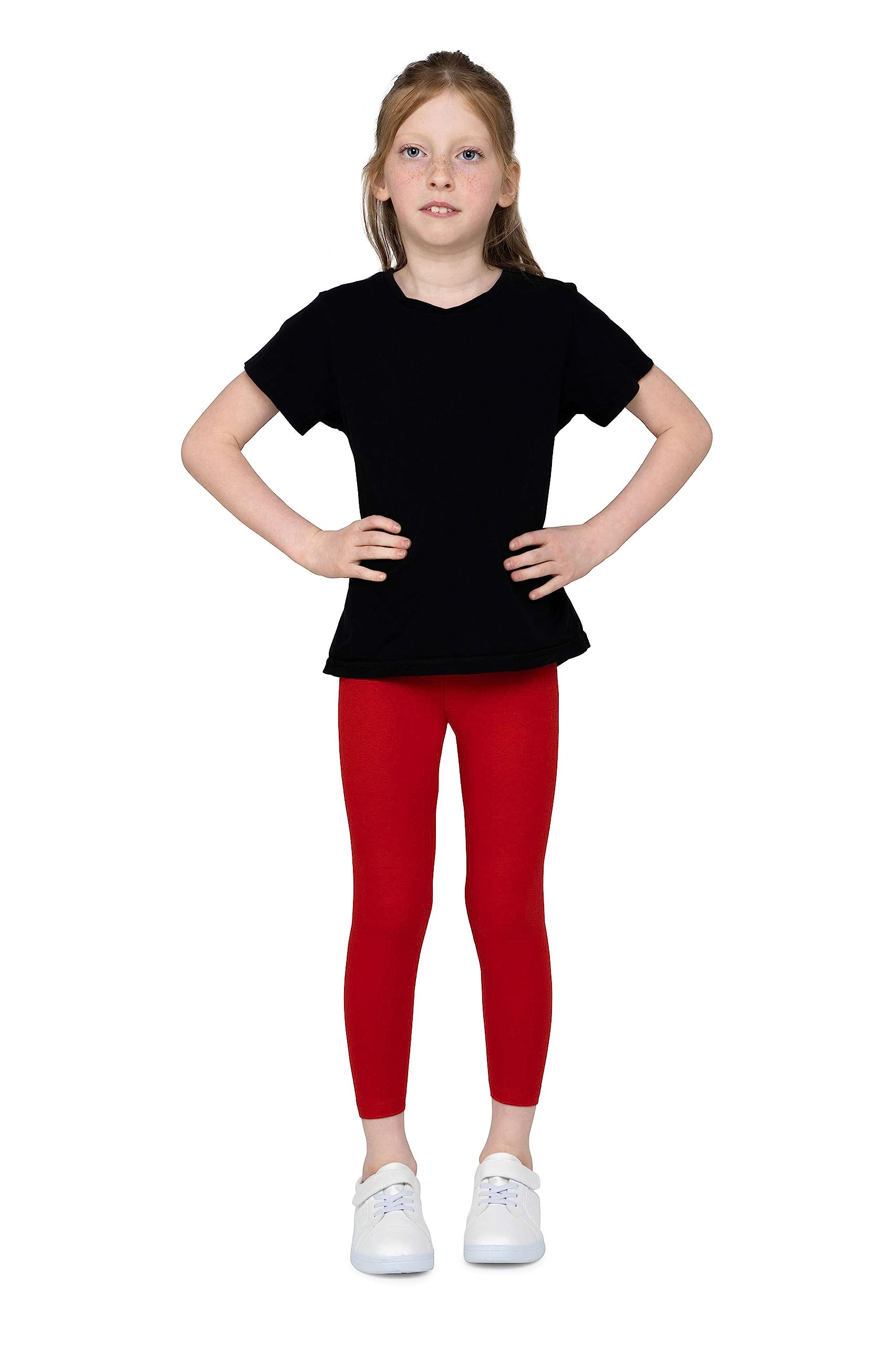 infatti Leggings in Cotone per Bambina, Pantaloni Morbidi e Comodi per Bambini, Allenamento Casual, Stile Elegante, Abbigliamento Basic Zoe