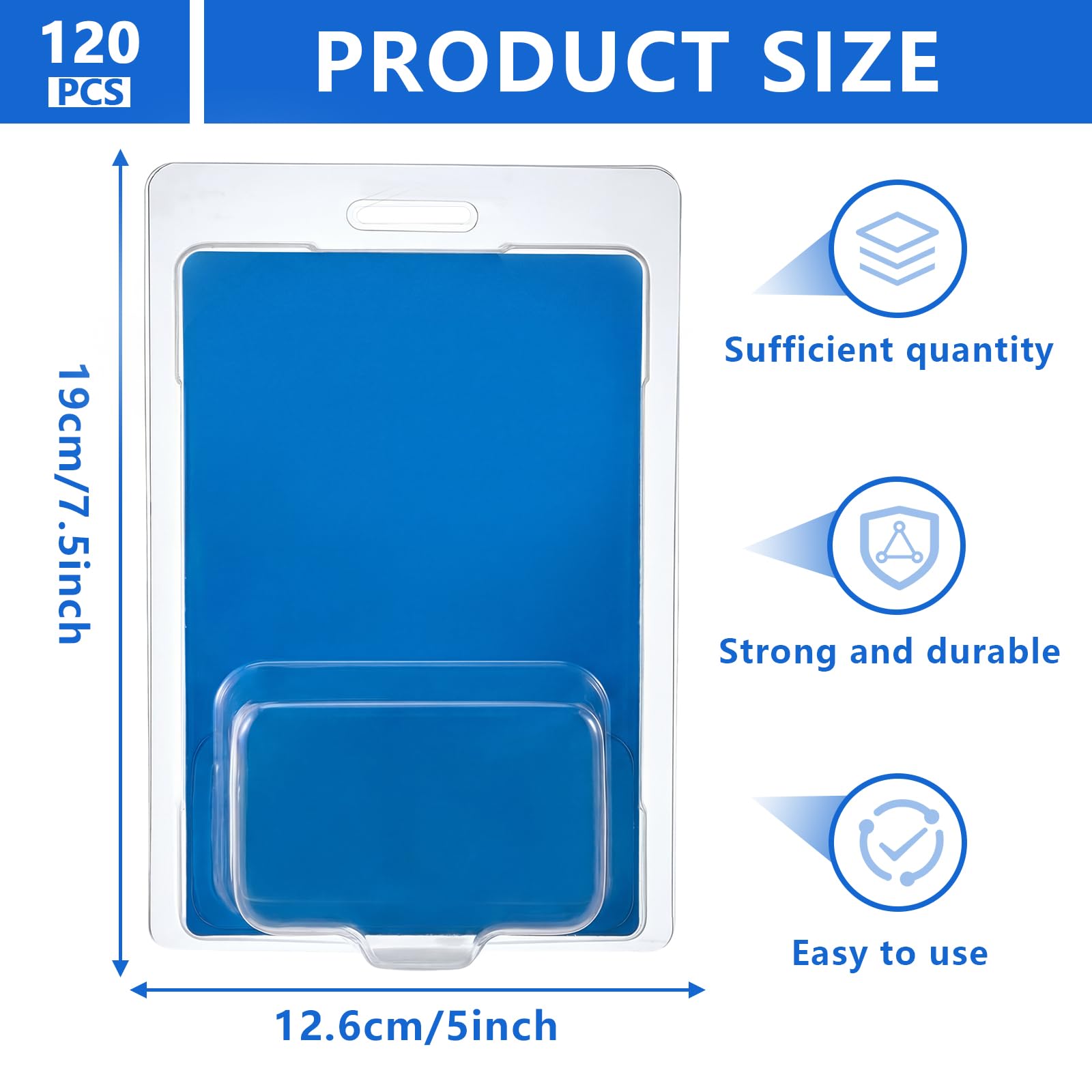 Wesiti 120 Pcs Protector Case Plastic Model Car Clamshell Cases Display Clear Protective Car Blister Pack Covers for Storage, 7.5 x 5 x 2 Inch