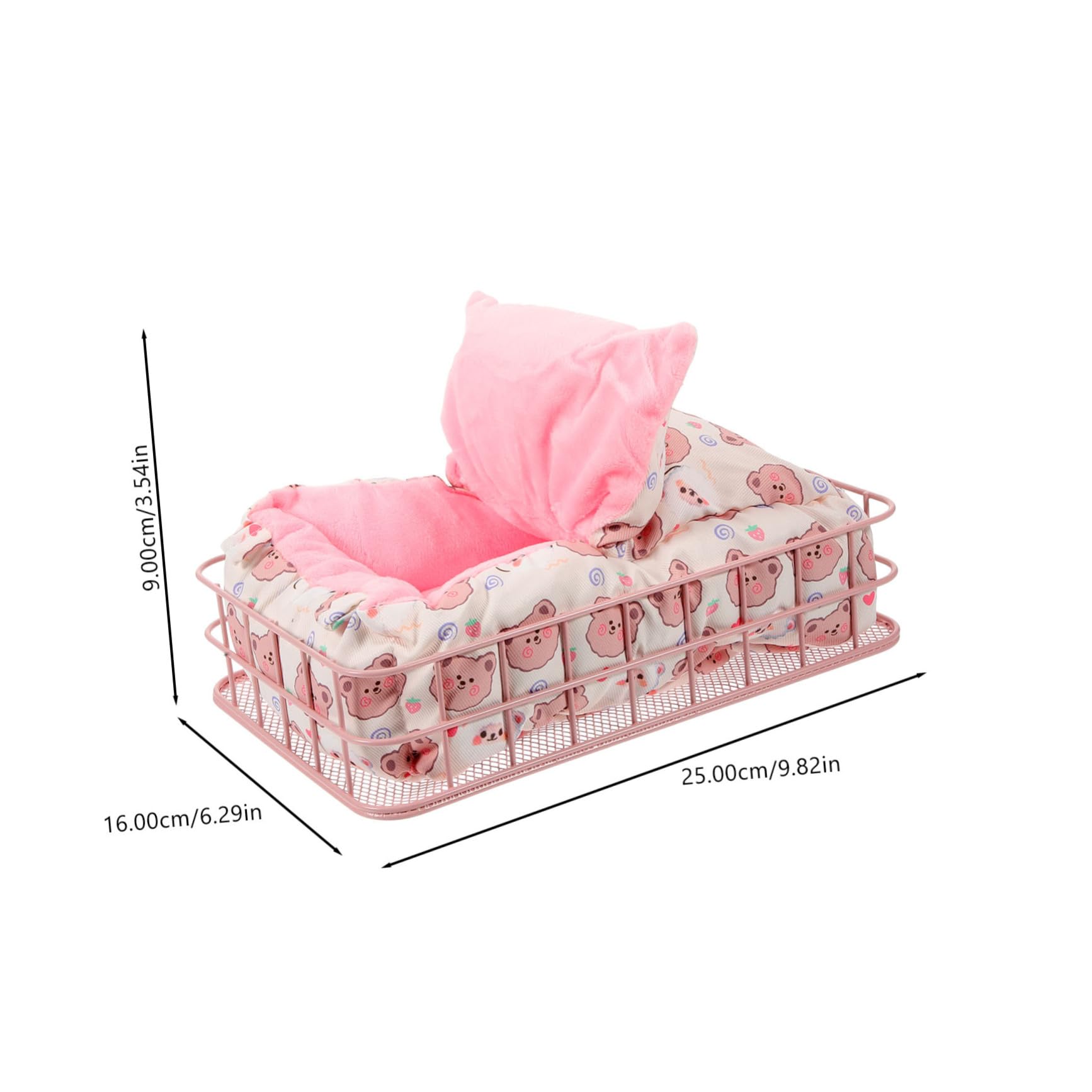 SUPVOX Letto in Ferro per Criceti, Nido Decorativo 2 Pezzi Rosa | Riposo Quotidiano, Struttura in Ferro e Cotone, per Furetto e Roditore, Accessorio per Piccole Gabbie
