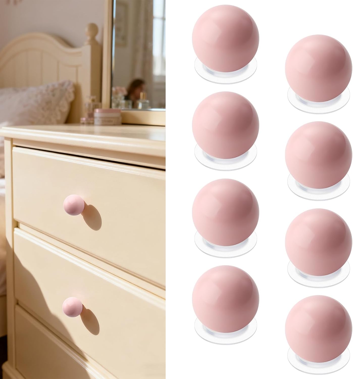 10 Pack Adhesive Cabinet Knobs Colorful Stick On Drawer Pulls Drill Free Cabinet Handles No Punch Peel and Stick Pulls Adhesive Handles for Glass Door Refrigerators Nursery Dressers