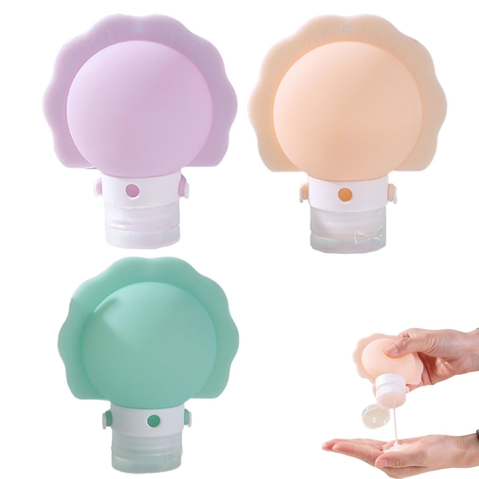 Refillable Squeezable Bottles,Travel Containers - Easy Filling Travel Bottles Cosmetic Container Kits for Family Friends Colleagues