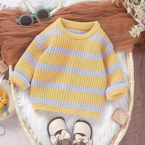 Toddler Kids Halloween Stripe Knitted Pullover Boys Girls Long Sleeve Thicken Sweater Crew Neck Sweat Knitwear2