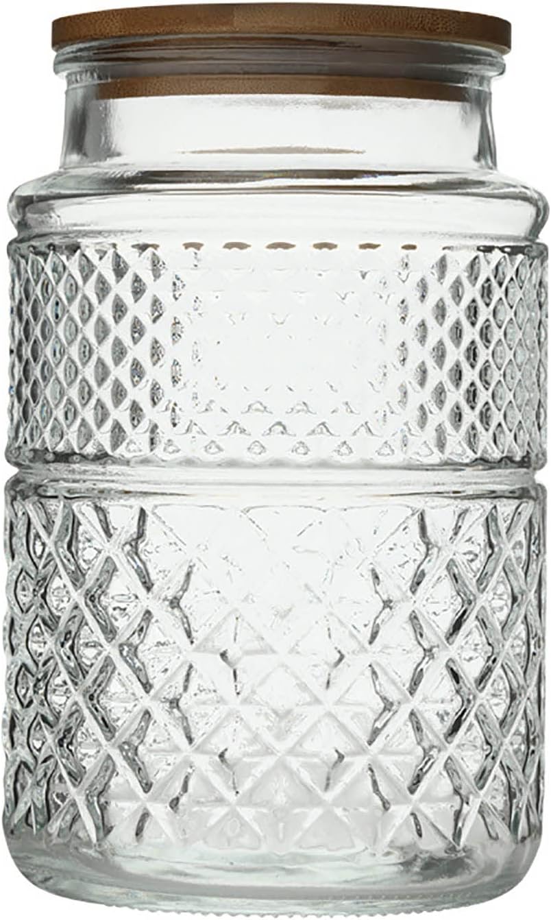 60 FL OZ Large Glass Storage Jar Food Storage Container with Airtight Bamboo Wooden Lid for Candy Snack Coffee Tea Nuts Airtight Glass Jars Kitchen Containers Cereal Canisters Vintage Glass Canisters 60 FL OZ Large Glass Storage Jar Food Storage Container with Airtight Bamboo Wooden Lid for Candy Snack Coffee Tea Nuts Airtight Glass Jars Kitchen Containers Cereal Canisters Vintage Glass Canisters