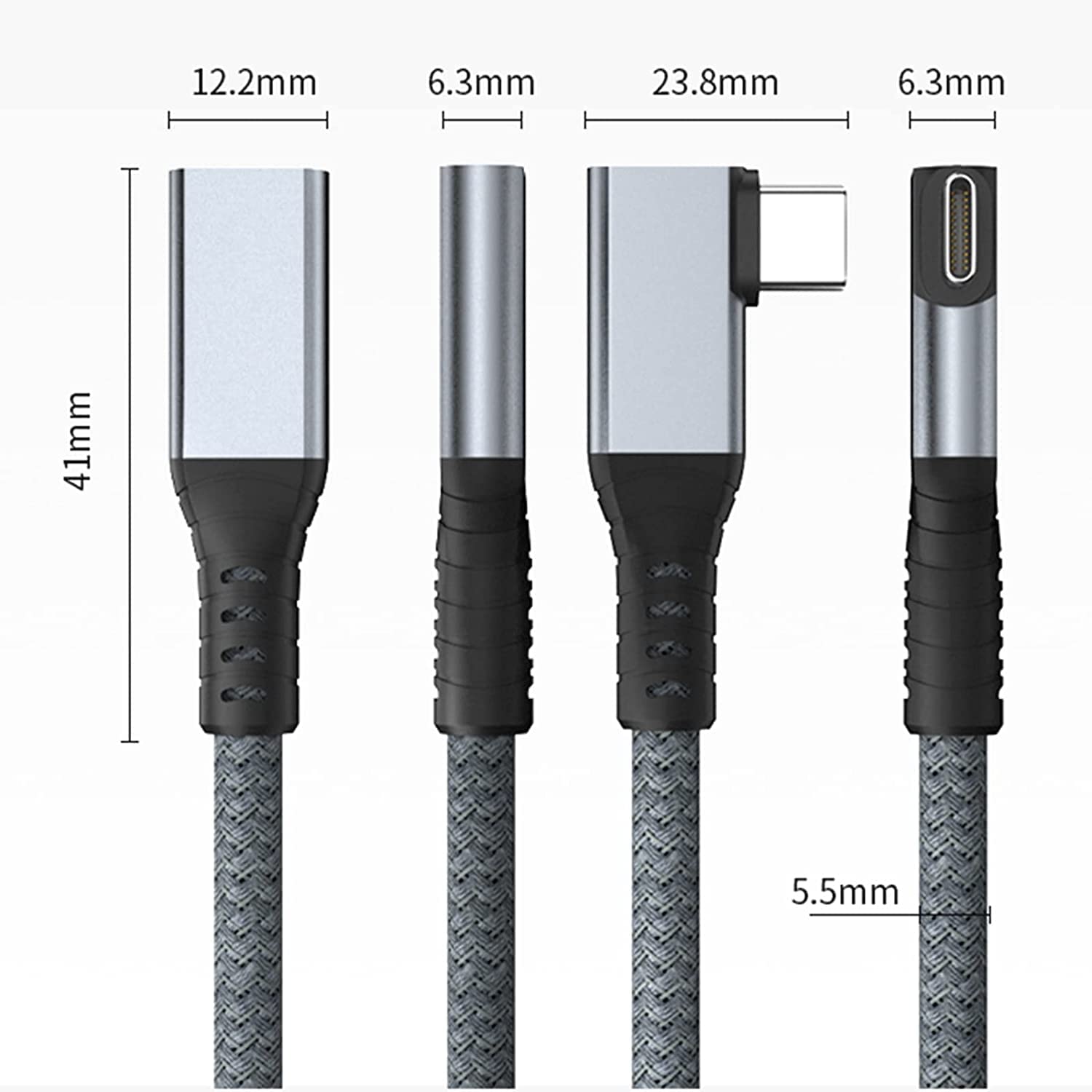 CAKOBLE USB C Extension Cable 2 M USB C Extension 2 Puerto Rico - View #9
