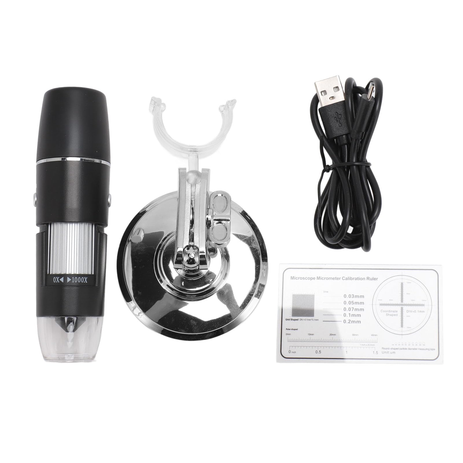 Generic Microscopio Tascabile Ricaricabile con 8 Luci LED Telecamera di Ispezione Ad Alta Definizione per Insegnanti e Hobbisti