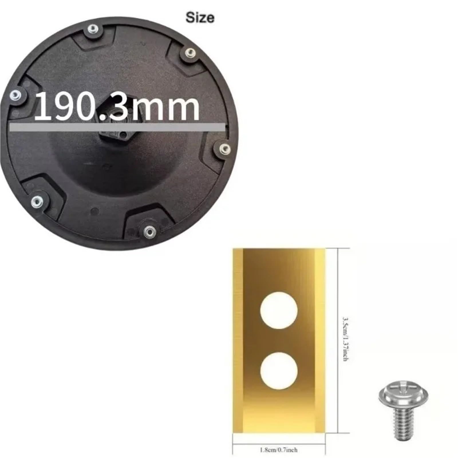 Disco De Cuchillo De Repuesto De 6 Hojas De 190,3 Mm, Compatible con Dreame, Pieza De Repuesto For Cortacésped A1(1Disk 6BLADE)
