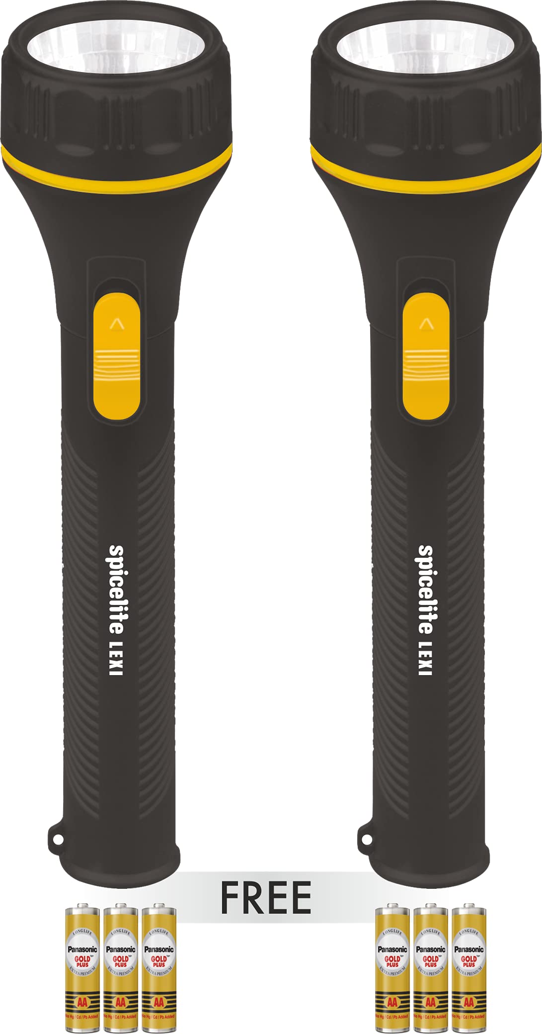 Spicelite Lexi Plastic 1W LED Torch (Black)- Pack of 2, Made in India (B09BZ15TG2) Amazon Price History, Amazon Price Tracker