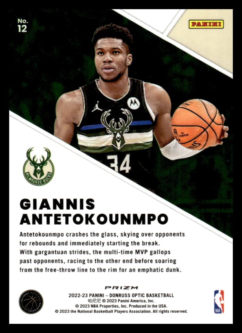 Amazon.com: 2022-23 Donruss Optic Winner Stays Purple #12 Giannis