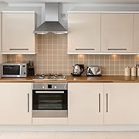 Vista 5 de Ravinte Paquete de 18 manijas cuadradas de gabinete de cocina de 12-3/5 pulgadas, tiradores negros mate, tiradores de cajón negros, accesorios