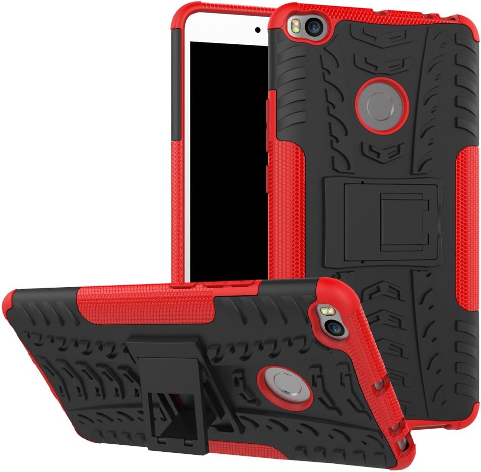 Funda para Xiaomi Mi Max 2, funda híbrida para Xiaomi Mi Max 2, protección de doble capa a prueba de golpes híbrido resistente carcasa rígida con soporte para Xiaomi Mi Max 2