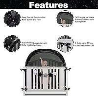 Vista 2 de Tiendas de seguridad para cuna para mantener a los niños pequeños, cubierta de mosquitera para bebés emergentes, toldo de cama para bebés - negro