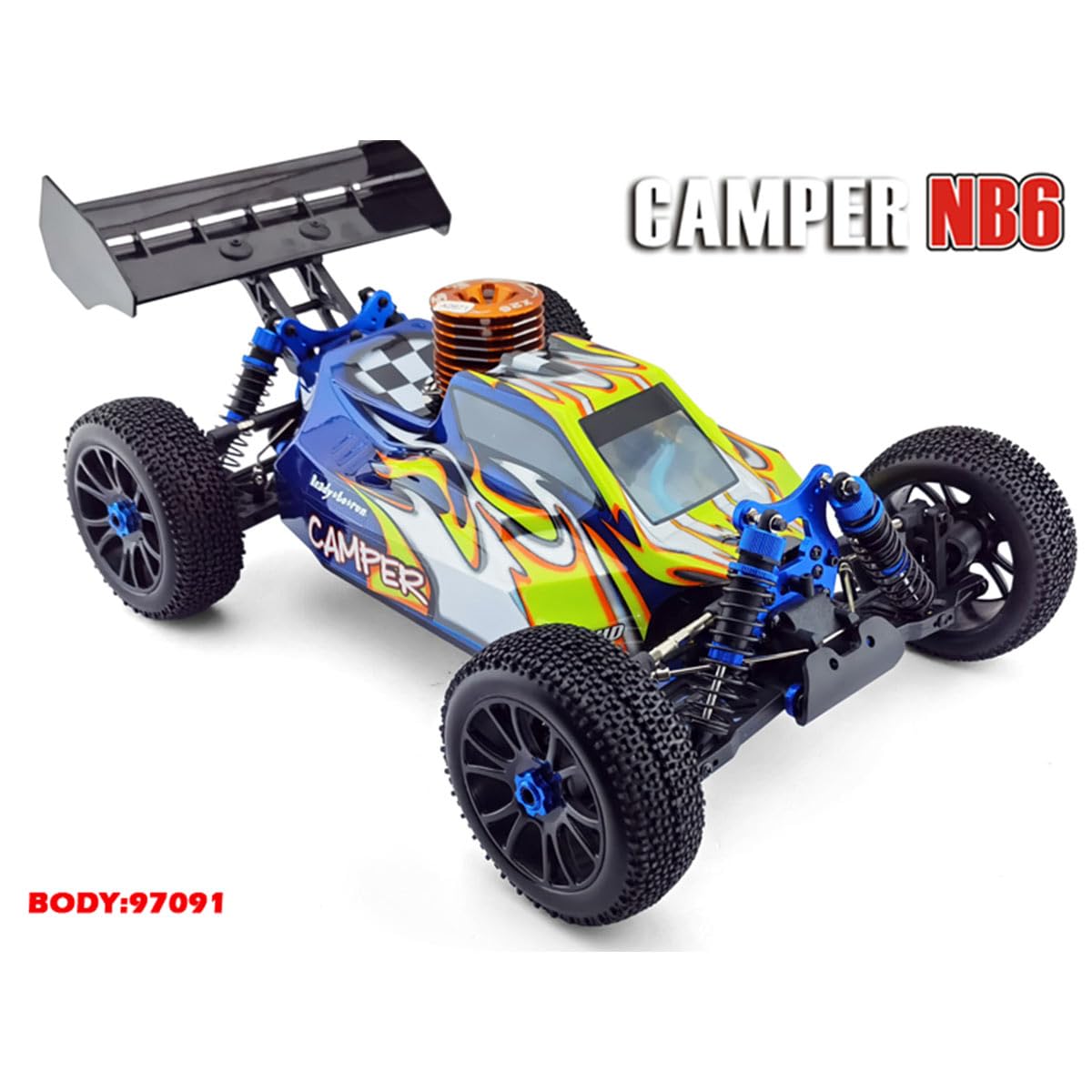 HSP 94970 1/8 skala 2,4G 4WD 70KM/U off-road RC samochód, 2,4 GHz, zdalnie sterowany samochód wyścigowy, monster truck RTR (niebieski)