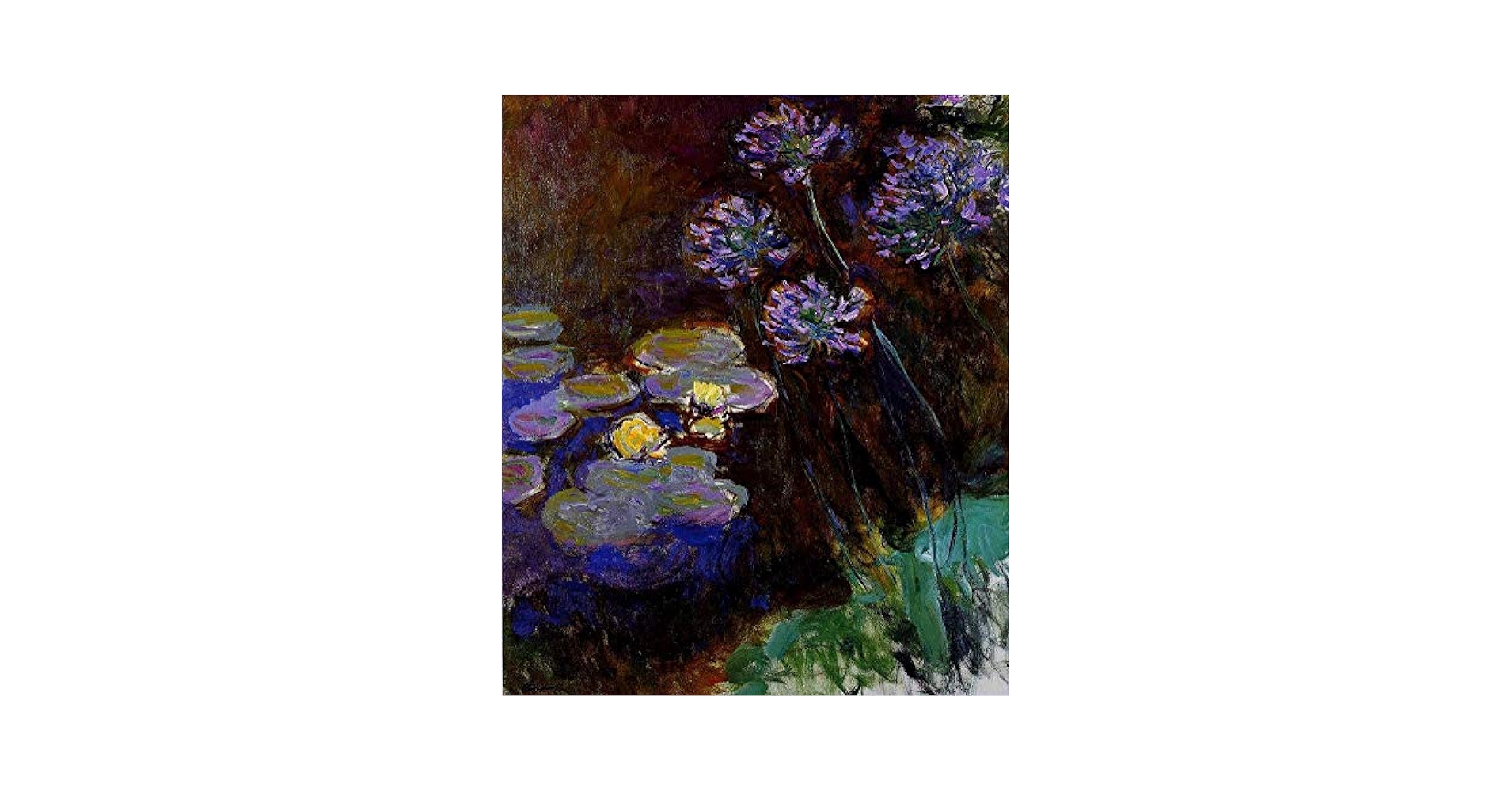 花の絵　日本画　アートパネル　インテリア　花の絵（アガパンサス） 版画 絵画 名画 睡蓮＜アガパンサス＞(1915_1926) クロード