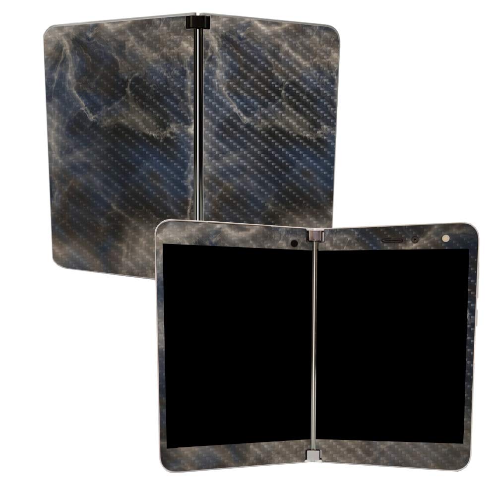 MIGHTY SKINS MightySkins Carbon Fiber Skin for Microsoft Surface Duo - Stormy Marble | Protective, Durable Textured Carbon Fiber Finish | Easy to Apply | Made in The USA