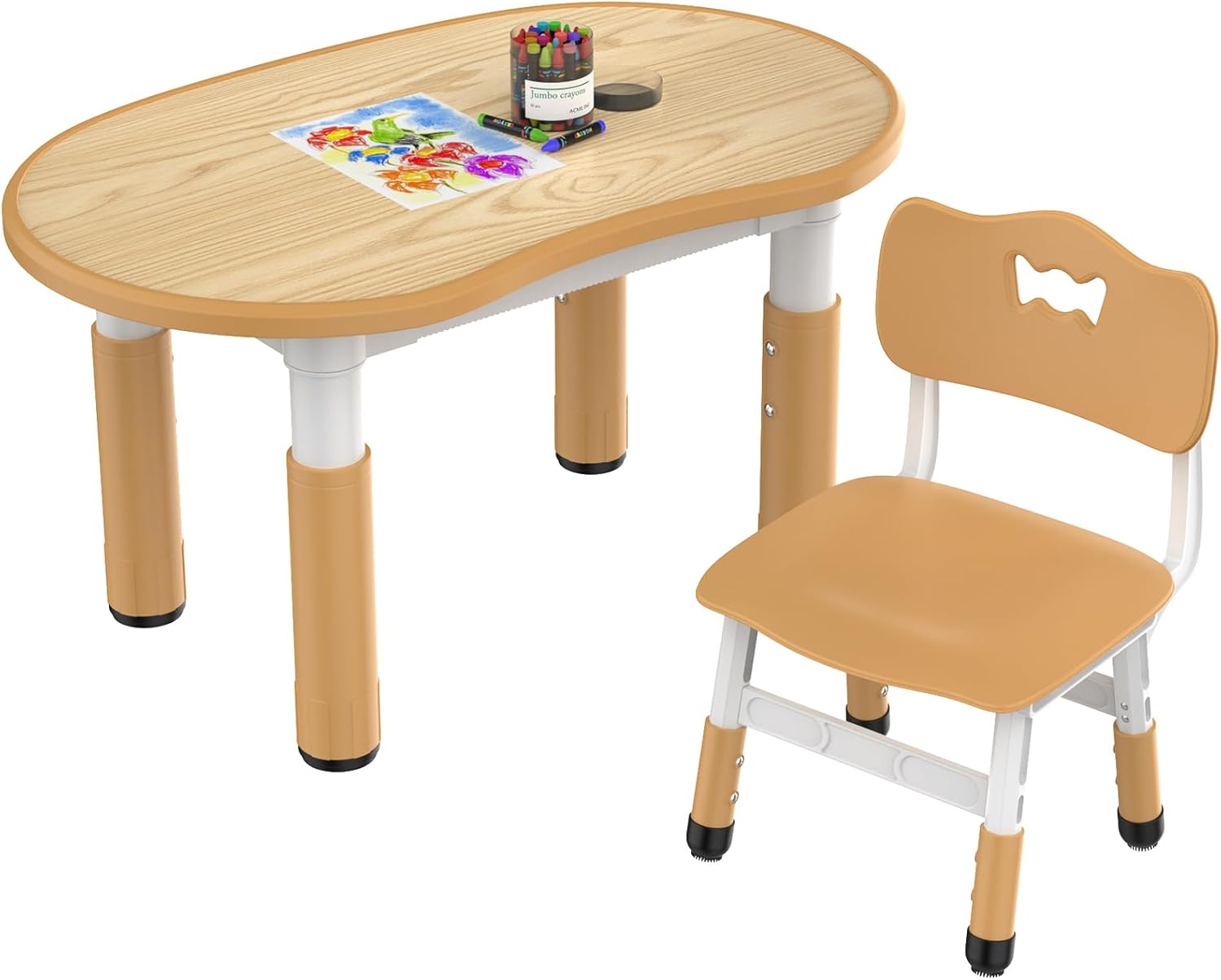 Kids' Table and Chair Sets,6 Height Adjustable Toddler