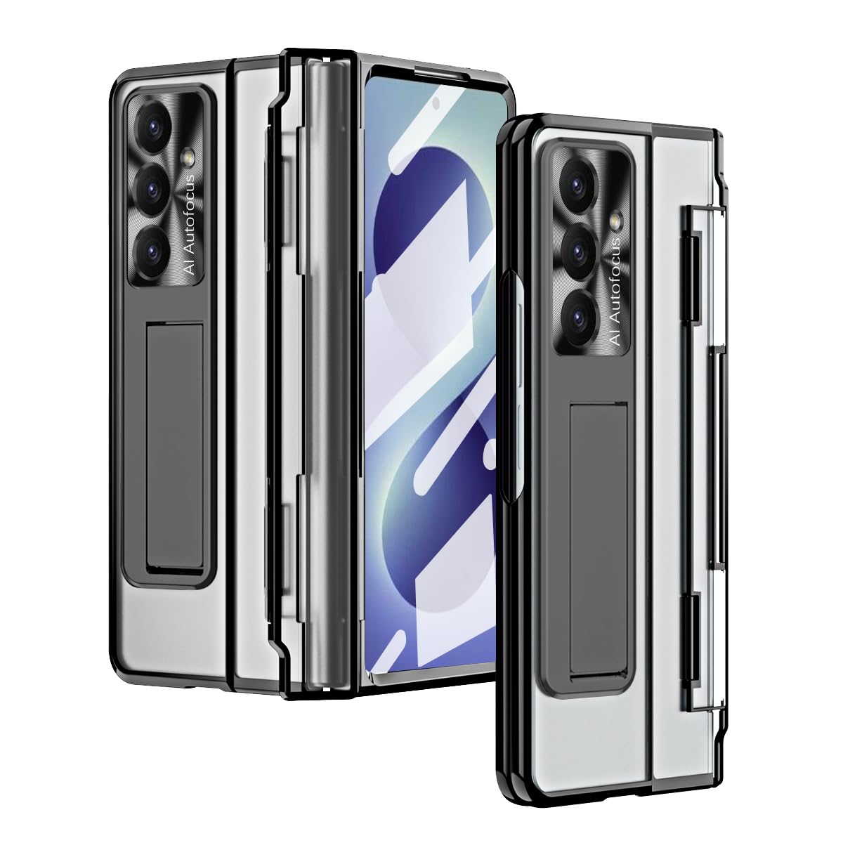 Funda para Samsung Galaxy Z Fold 8 Ultra con Soporte Giratorio, Negro